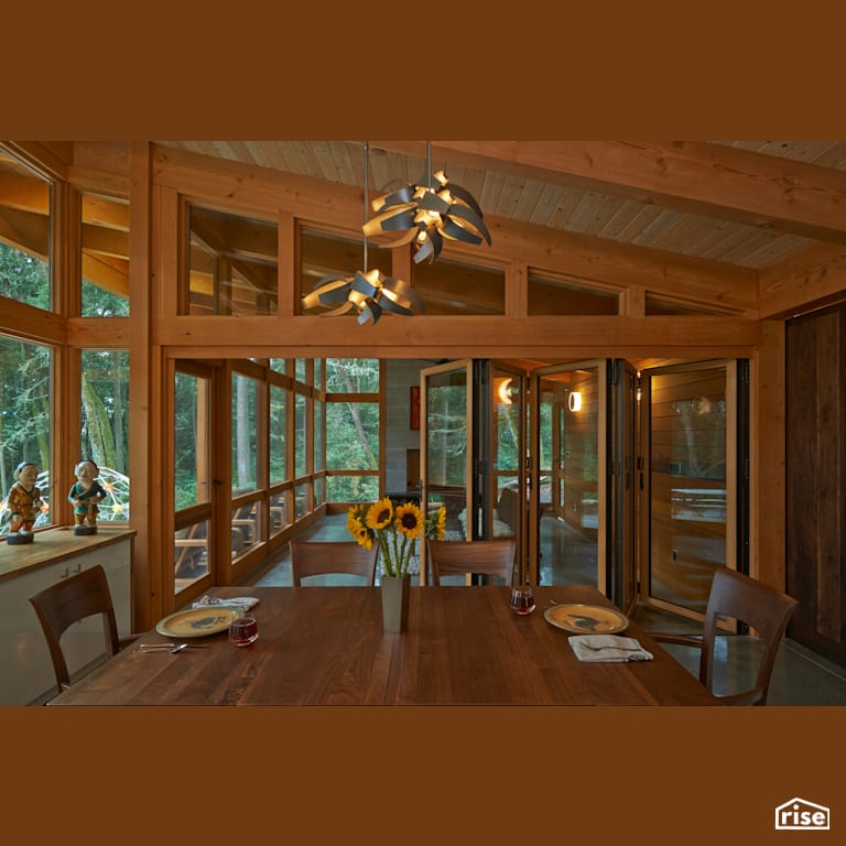 Vashon Island Custom Home with Argon Gas Filled Window by FabCab Inc