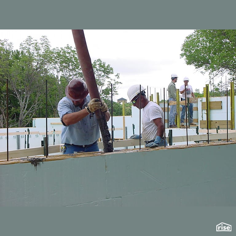 Concrete Pour with Insulated Concrete Forms [ICF] by Nudura