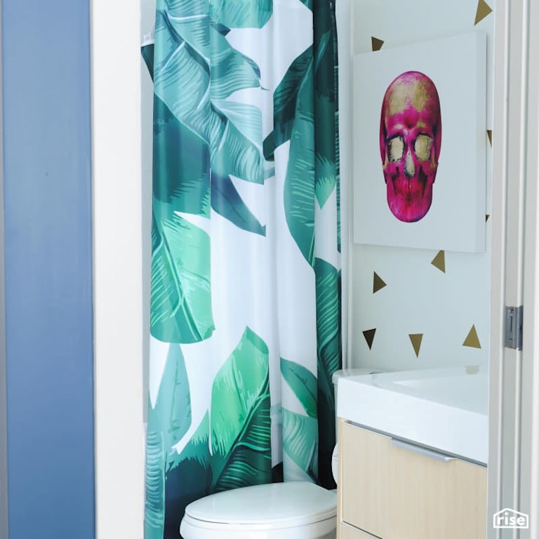 Plaid Fox - Yaletown Penthouse Bathroom with Wood Veneer Cabinet by PlaidFox