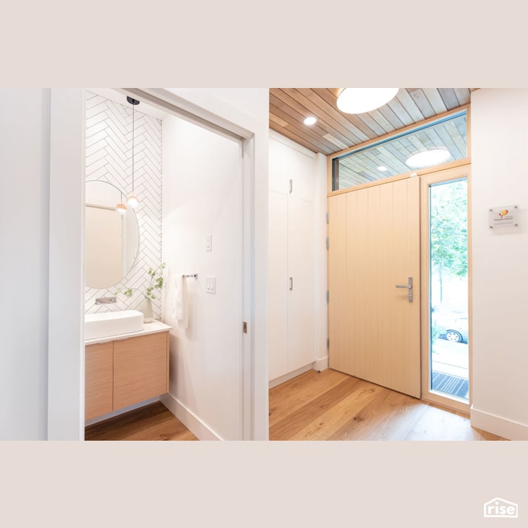 Entry Door - Inside with Passive House Door by Lanefab Design/Build