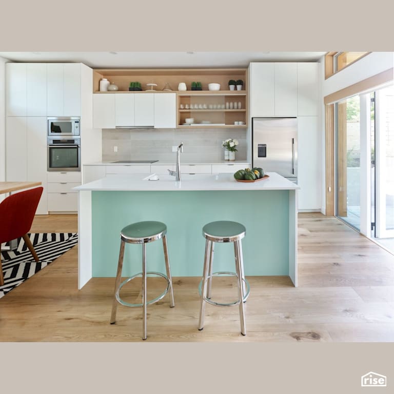 2720 E8th - Kitchen with Wall Oven by Lanefab Design/Build