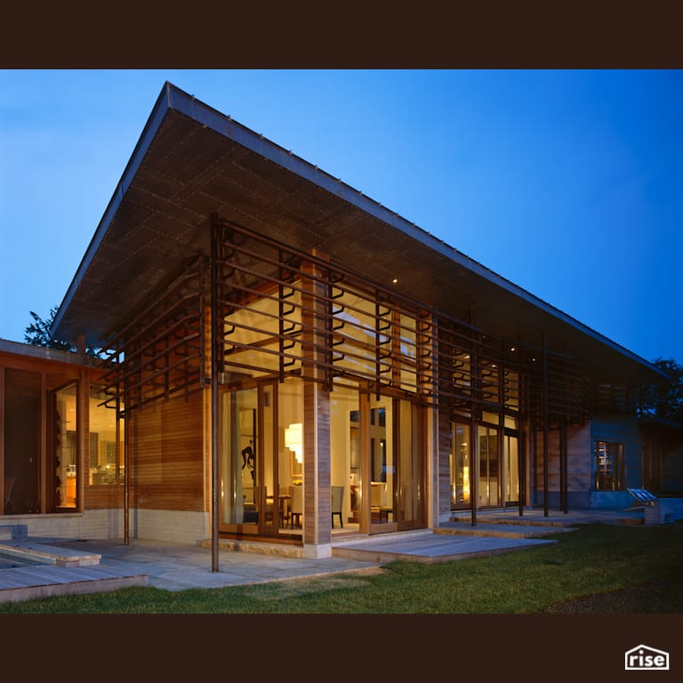 Orleans House - Exterior with Fixed Window by Charles Rose Architects