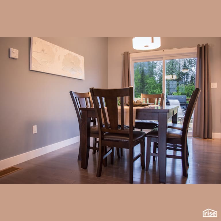 The Carolina - Dining Room with Energy Star Exterior Door by Justin Bowers Homes