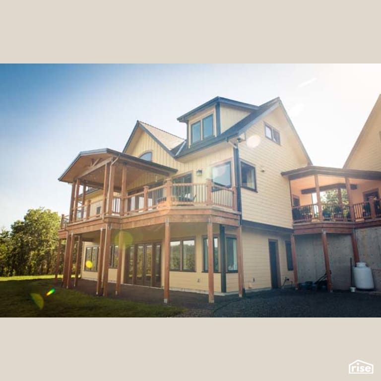 Exterior with Accent Outdoor Lighting by Winsome Construction