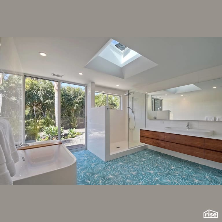 Bathroom with Low-Flow Bathroom Faucet by Alliance Green Builders