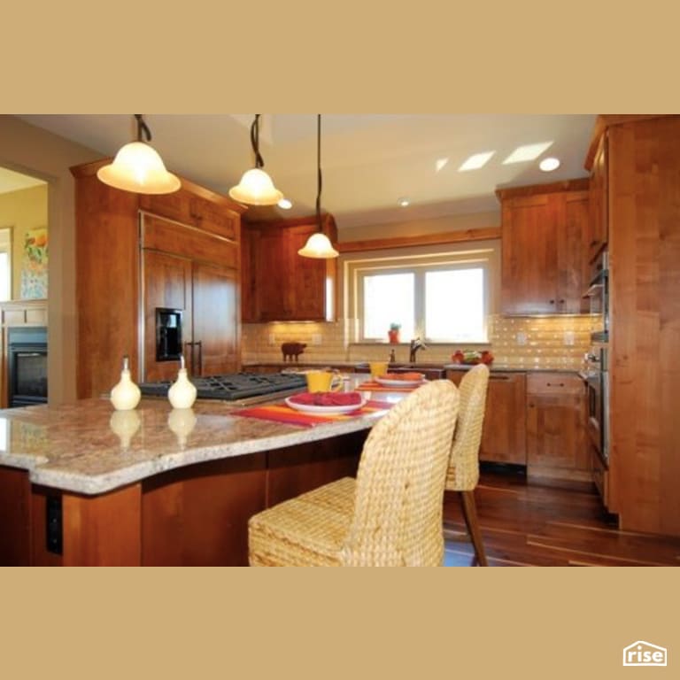 Kitchen with Wall Oven by Constructive Builders