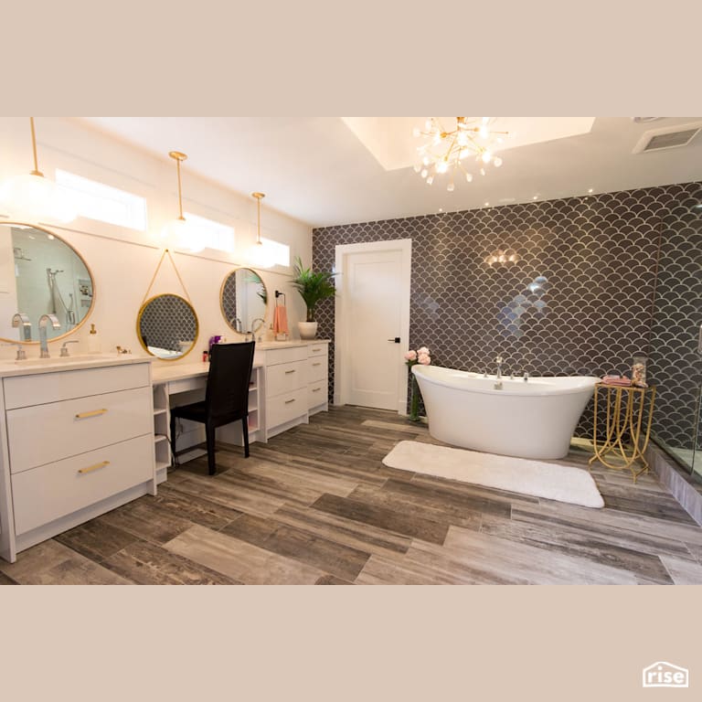 The Broadway - Bathroom with Ceramic Tile Floors by Bowers Construction