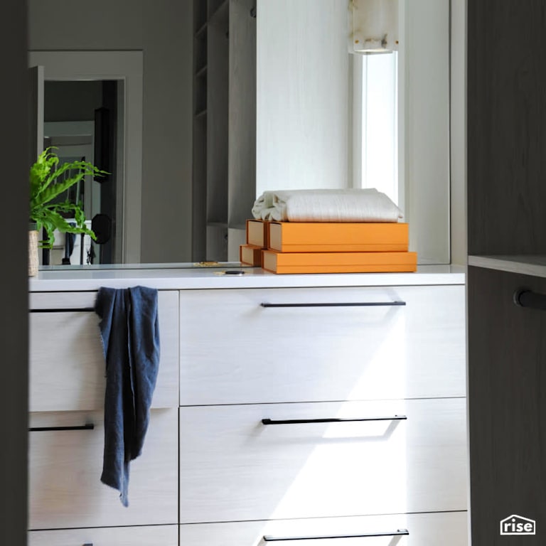Luxton Square - Bathroom with Wood Veneer Cabinet by PlaidFox