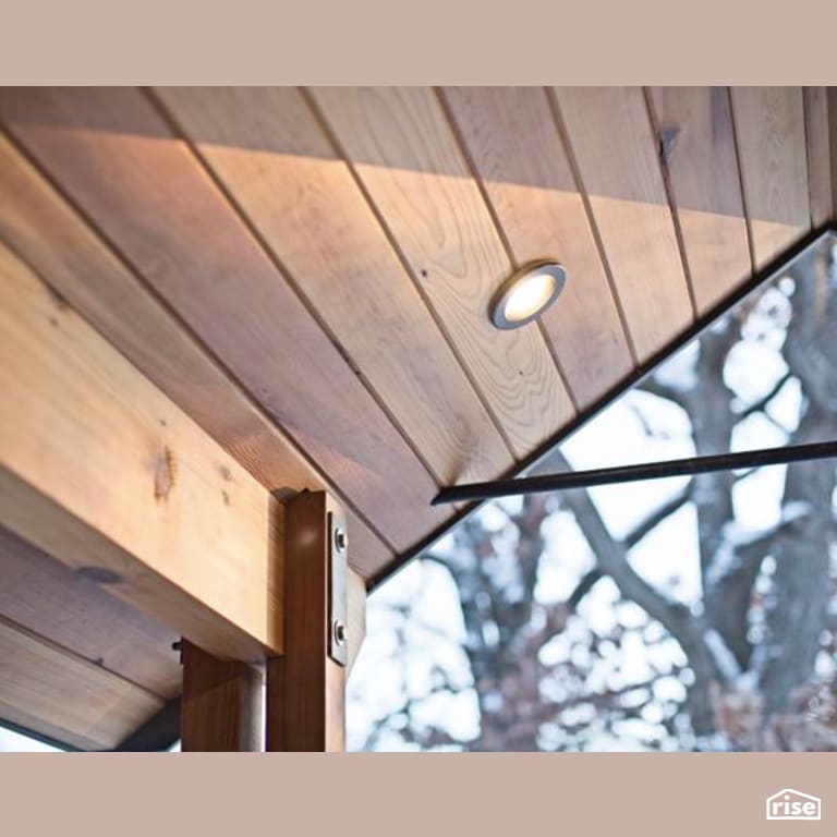 Entryway with Shiplap Wood Siding by Constructive Builders