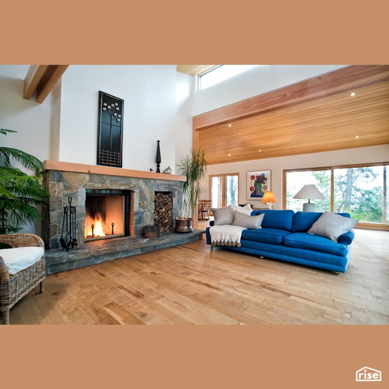 Gulf Island Sanctuary - Passive House - Living Room with Integrated LED by Pheasant Hill Homes Ltd.