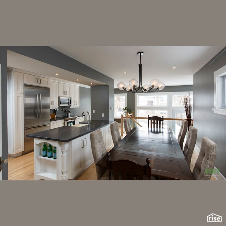 308 Fifth - Kitchen and Dining Room with Fixed Window by VERT plan.design.build