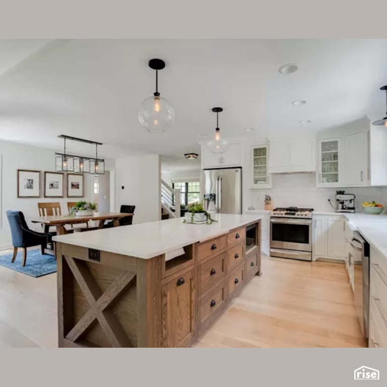 Kitchen Island with FSC Certified Wood Cabinet by Constructive Builders