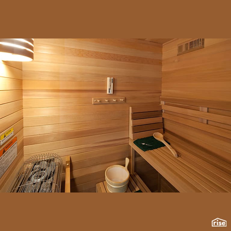 Sauna with LED Lighting by Alliance Green Builders