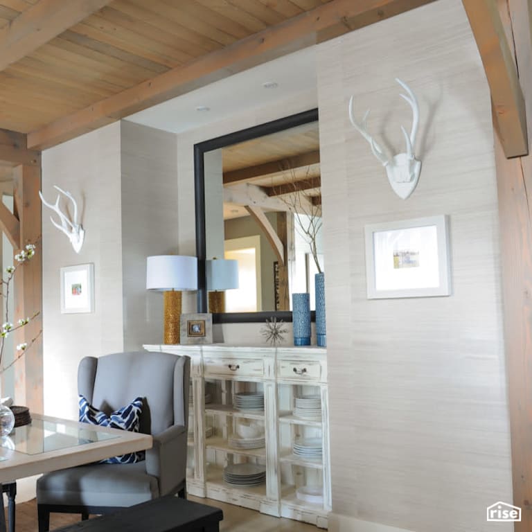 Walnut Grove - Dining Room Decor with Shiplap Wood Siding by PlaidFox