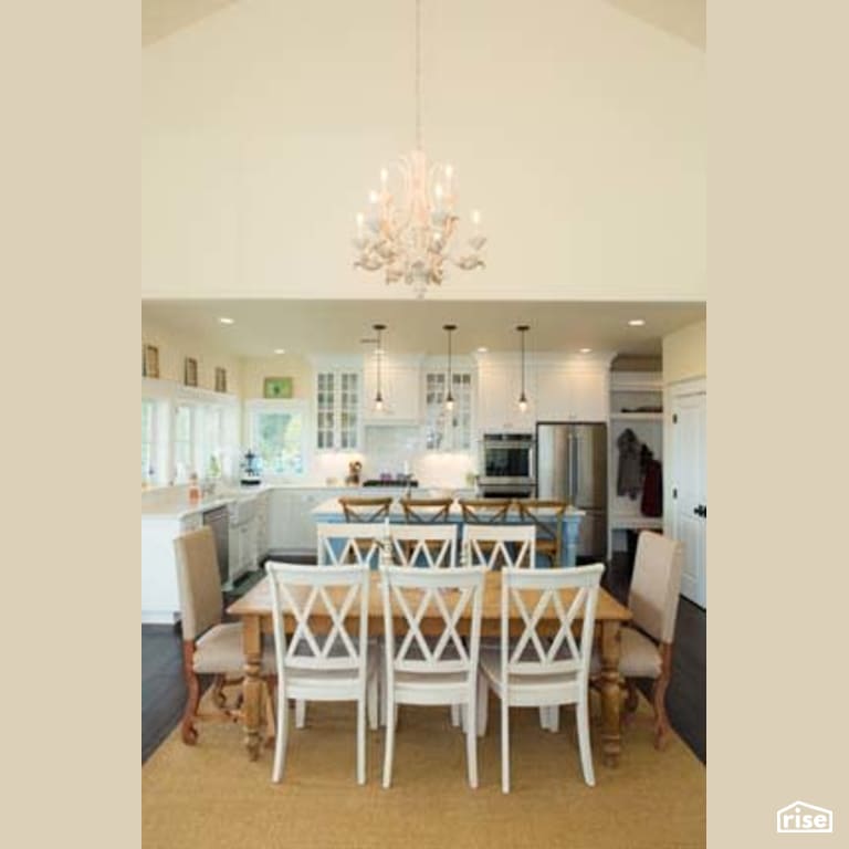 Kitchen with Refrigerator by Winsome Construction