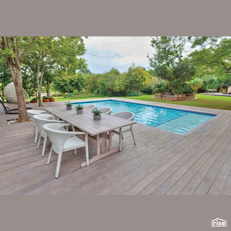 Pool With Thermally Modified Wood Decking with Variable Speed Pool Pump by Americana by Bingaman