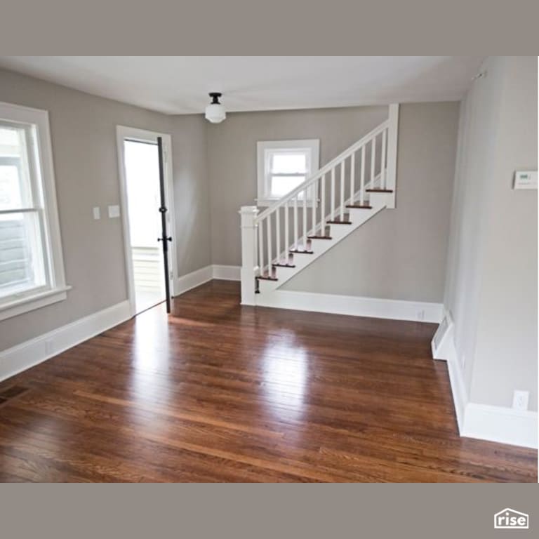 Staircase with FSC Certified Hardwood by Constructive Builders