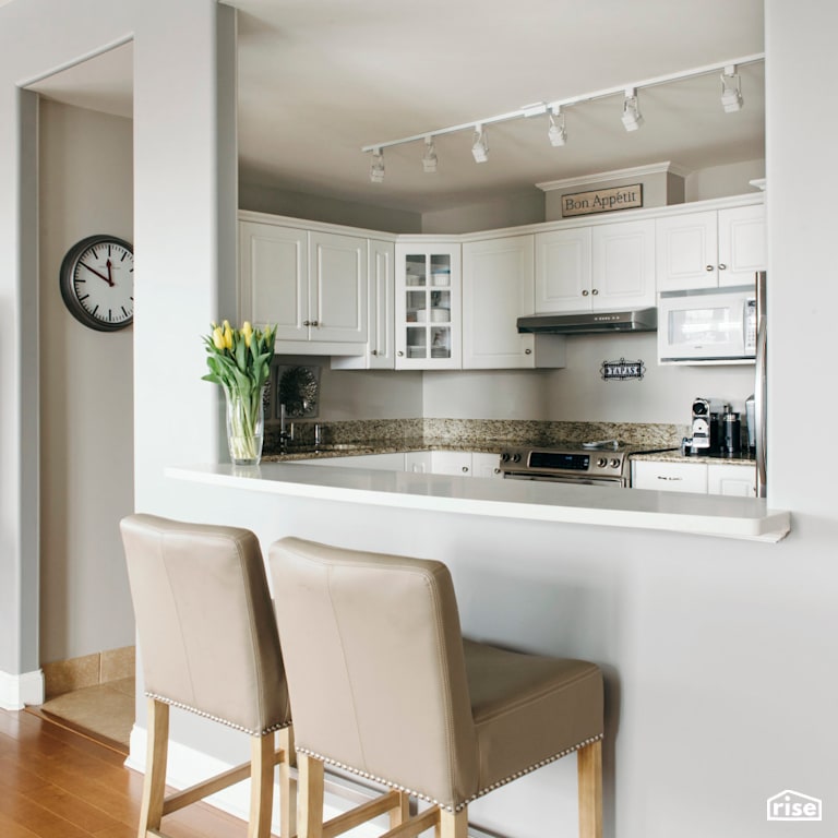 Halifax Condo Upgrades and Beautiful Finishes - Kitchen with Induction Range by Case Design/Remodeling