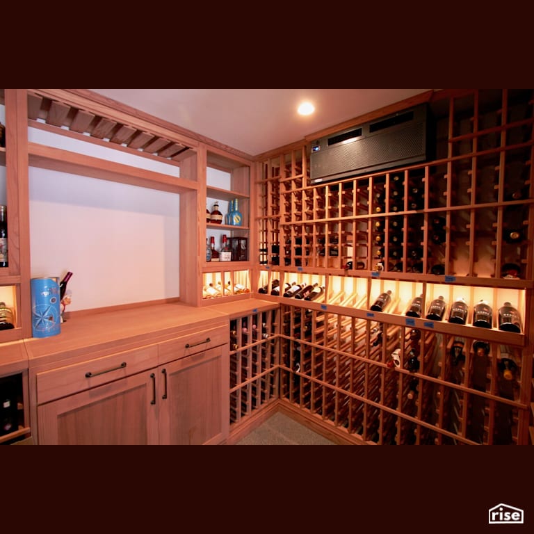 Wine Cellar with Integrated LED by Alliance Green Builders