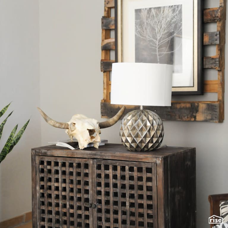 Hallway with Salvaged Wood Furniture by PlaidFox