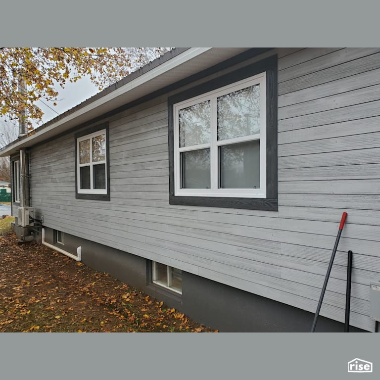 Grey Brushed Butternut  Siding with Thermally Modified Wood Siding by Thermalwood Canada