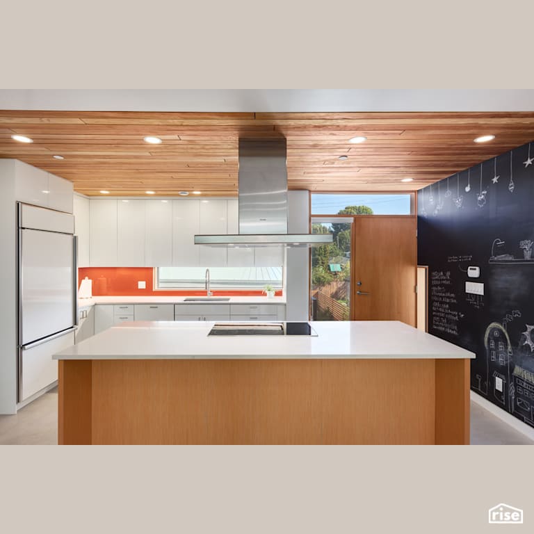 PoonLi House Kitchen Island with Energy Star Exterior Door by Lanefab Design/Build