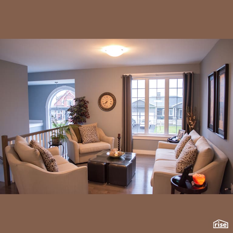 The Carolina - Family Room with Fixed Window by Justin Bowers Homes