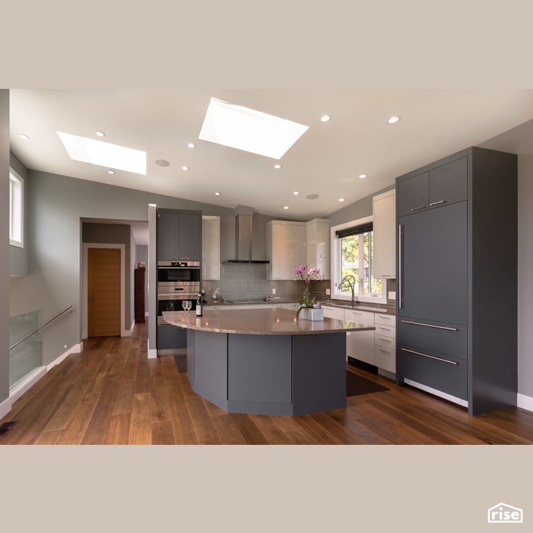 Kitchen with Wall Oven by My House Design/Build Team Ltd.