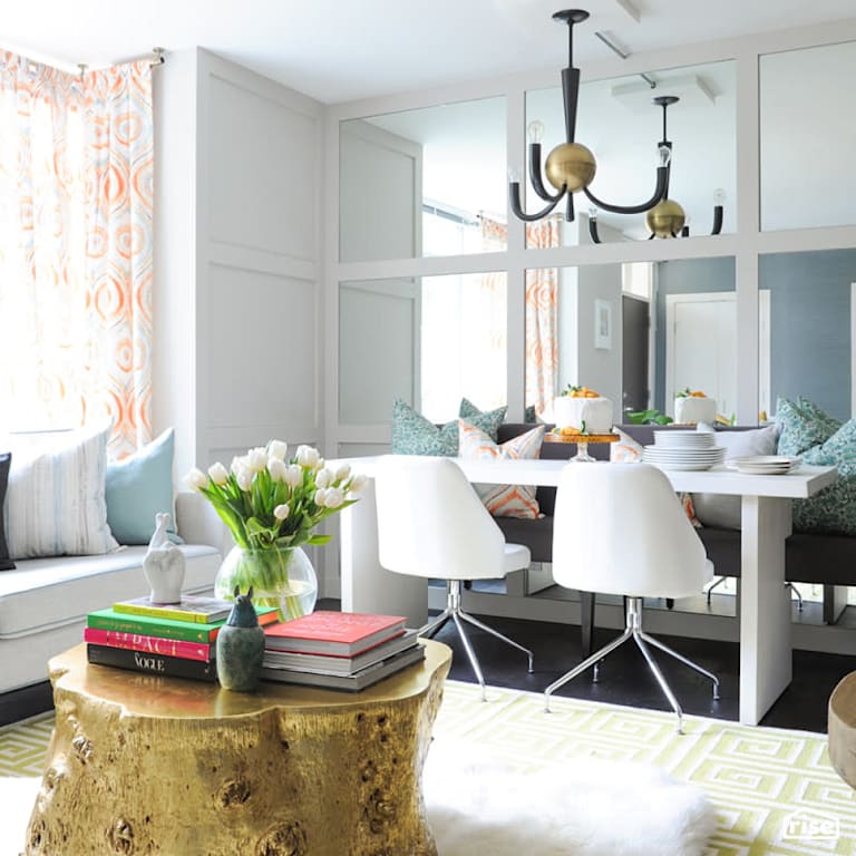 Dining Area with Laminate Flooring by PlaidFox