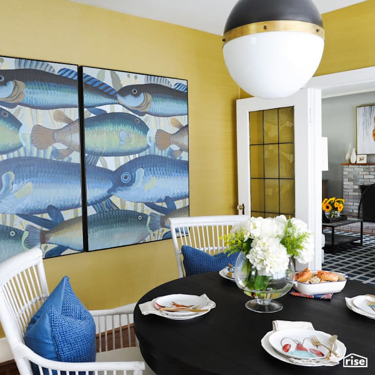 Jericho Beach - Dining Room with Ceiling Light by PlaidFox