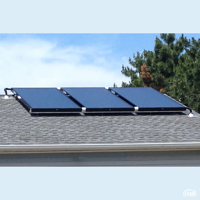 3 collectors with Flat Plate Solar Water Heater by New England Solar Hot Water, Inc.