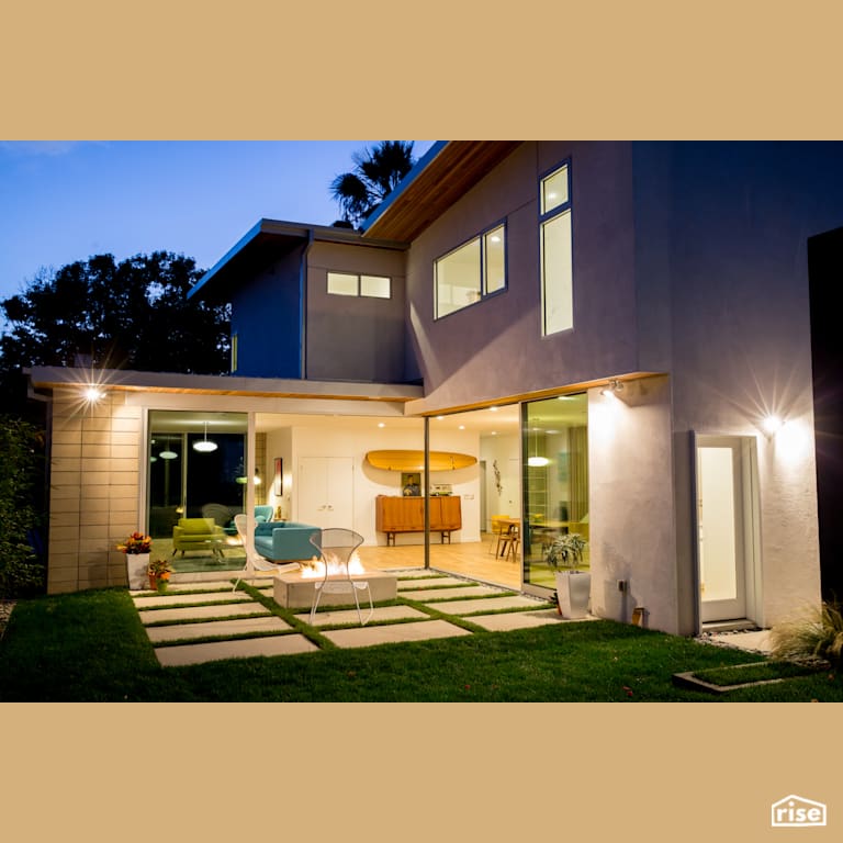 Patio with Accent Outdoor Lighting by Alliance Green Builders