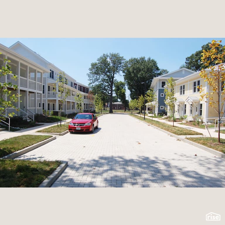 Row of homes with energy efficient windows with Casement Window by Alpen High Performance Products