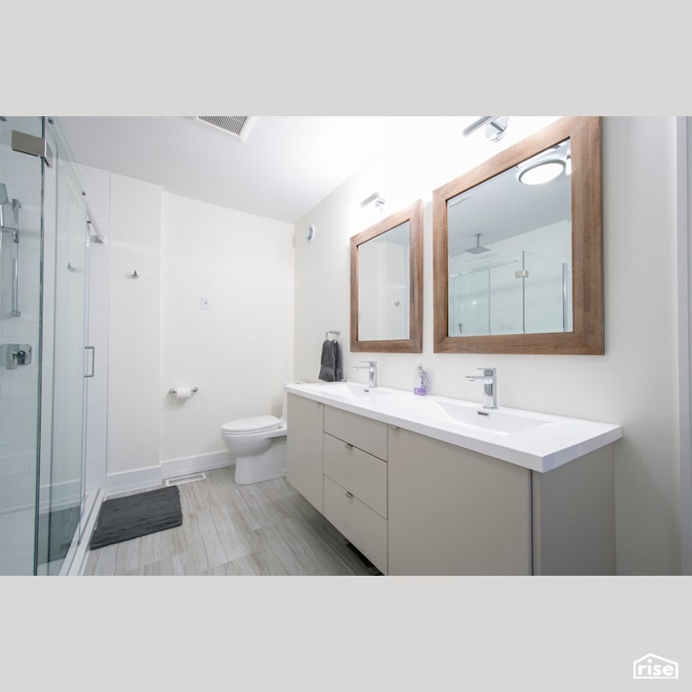 The Fleetview - Bathroom with Dual Flush Toilet by Bowers Construction