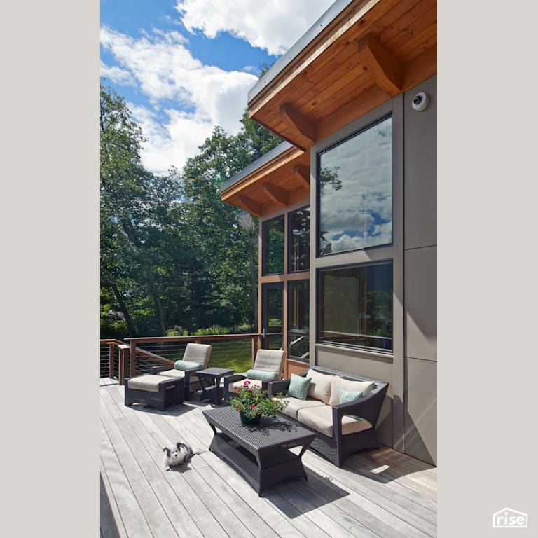 Orcas Island Home with Standing Seam Metal Roof by FabCab Inc