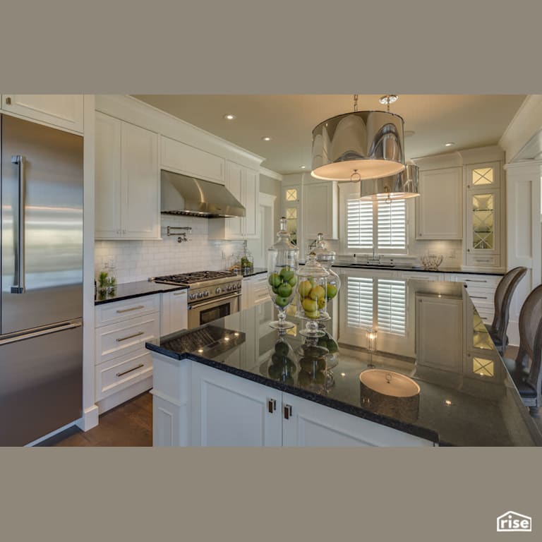 Clay Construction - New Westminster - Kitchen with Refrigerator by Clay Construction
