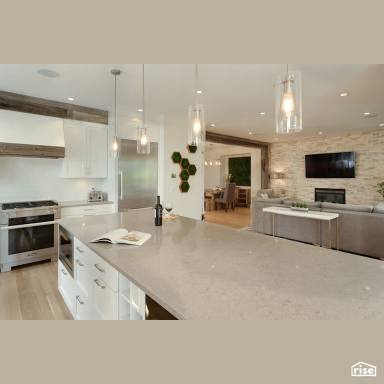 Kitchen with Integrated LED by My House Design/Build Team Ltd.