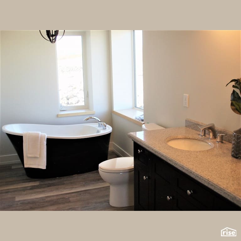 Halifax Passive House Bathroom Vanity and Tub with Low-Flush Toilet by Passive Design Solutions