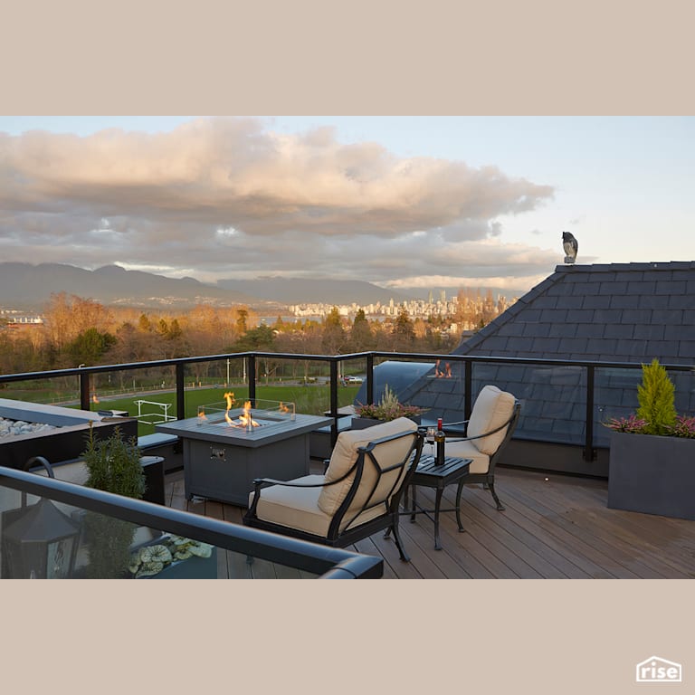 Upper Deck with Outdoor Gardens by My House Design/Build Team Ltd.