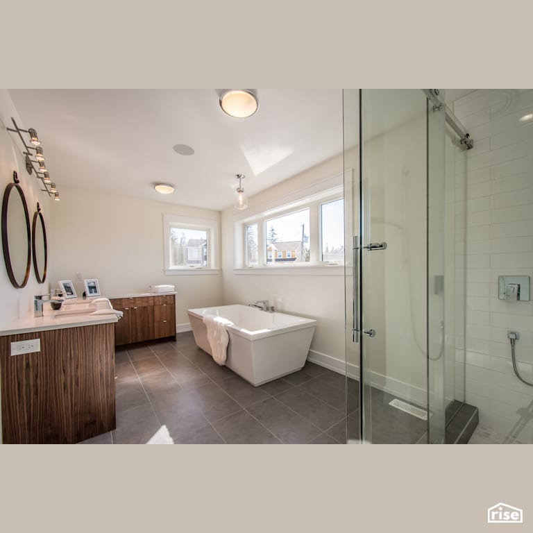 The Tempranillo - Ensuite with Vinyl Window Frame by Bowers Construction