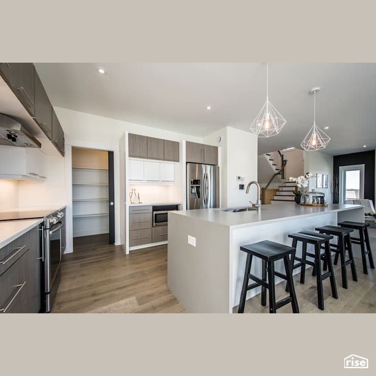 The Tempranillo - Kitchen with Laminate Flooring by Bowers Construction