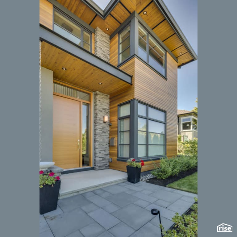 Burnaby Tranquility - Exterior with Accent Outdoor Lighting by Clay Construction