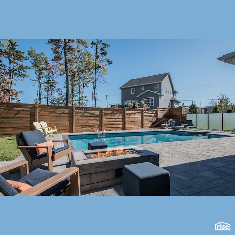 Weybridge Lane Pool with Patio Stone by Homes by Highgate