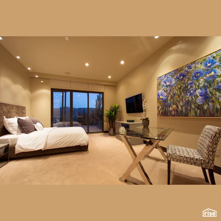 Master bedroom with Carpeting by Alpen High Performance Products