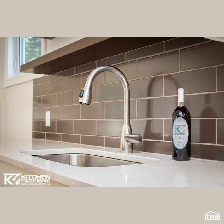 Kitchen Fashions - Kitchen and Workroom Space with Low-Flow Kitchen Faucet by Home Fashions