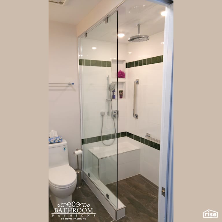Bathroom Fashions - Green Accent with Integrated LED by Home Fashions