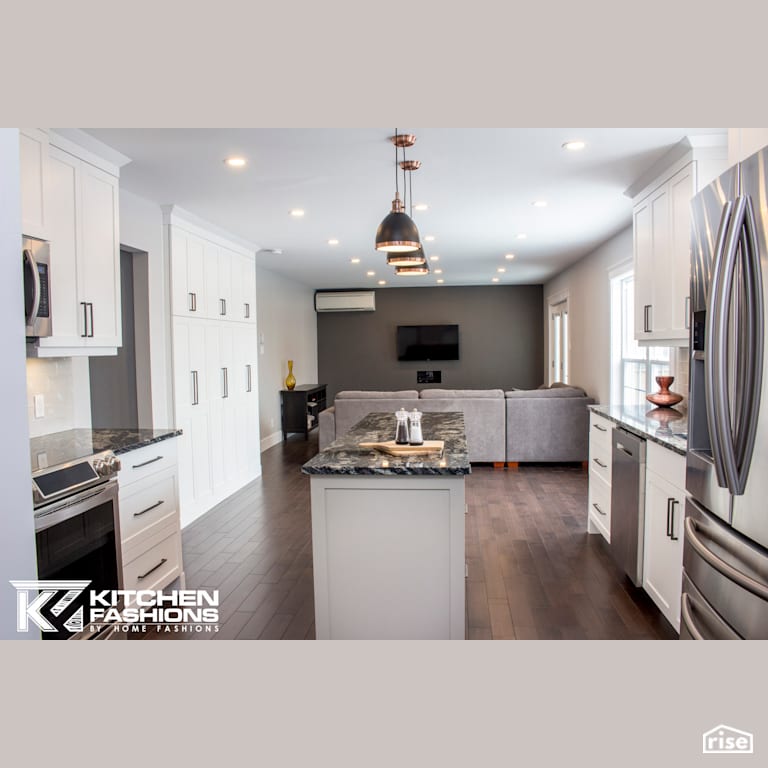 Kitchen Fashions - Beautiful Granite Kitchen with LED Lighting by Home Fashions