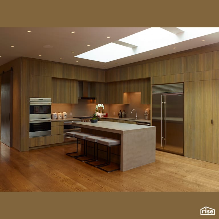 West 27th Street Penthouse - Kitchen with Low-Flow Kitchen Faucet by Charles Rose Architects