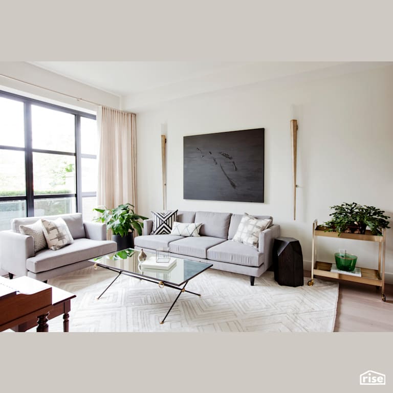 Quebec Street - Living Room with LED Lighting by Pure Design Inc.