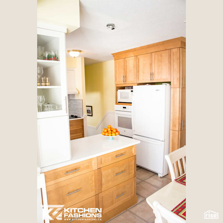 Kitchen Fashions - Birch Pecan Stained Kitchen with Wall Oven by Home Fashions